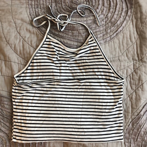 Basic Striped Halter Top - Picture 2 of 2